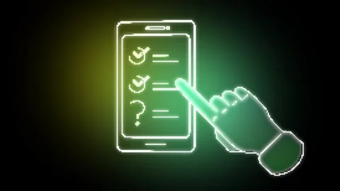 Planning. List. Purposes. Smartphone screen. Black background. Stock Footage 265201032