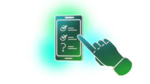 Planning. List. Purposes. Smartphone screen. White background. Stock Footage 265201064