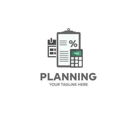 Planning logo design, vector illustration vector design and illustration. Stock Illustration