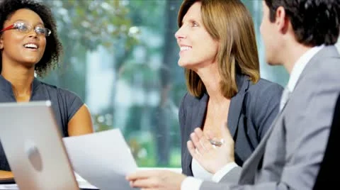 Planning Meeting Colleagues Business Consultancy Stock Footage