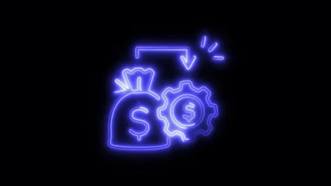 Planning Outline Icon in HD Video Neon Animation  Strategy and Organization 库存影片 304374476