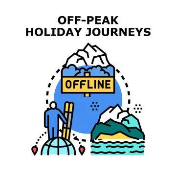 Planning off peak holiday journeys vector illustration 库存插图