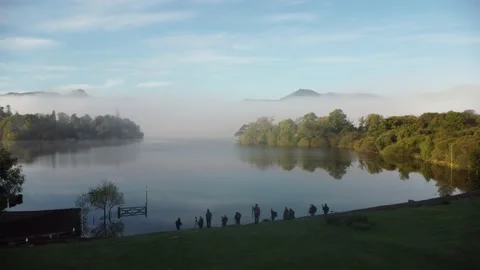 Planning the perfect shot, Lake District Stock Footage 218893406