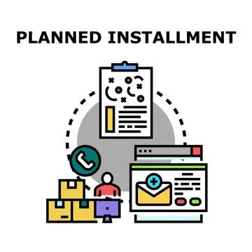 Planning process for future deliveries and financial installments Stock Illustration