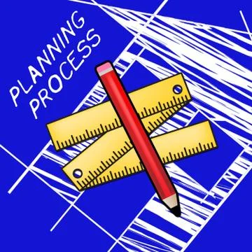Planning Process Meaning Plan Method 3d Illustration イラスト素材