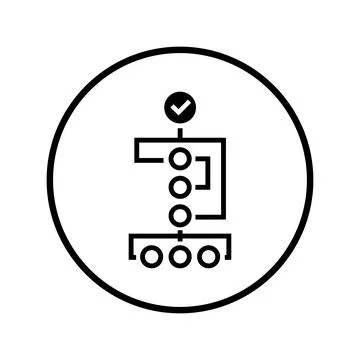 Planning, project, workflow icon. Black vector Illustration. Stock Illustration