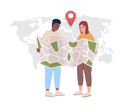 Planning romantic weekend getaway 2D vector isolated illustration Illustrazione stock