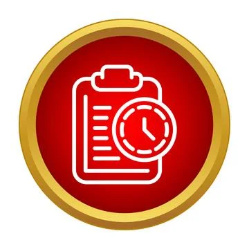 Planning schedule deadline with time management icon Stock Illustration