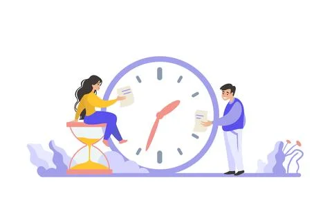 Planning schedule scene. Time management concept. Organizing to do list. Task 库存插图