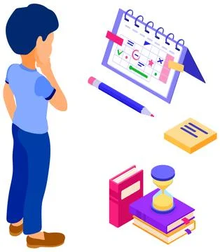 Planning schedule time management 스톡 일러스트