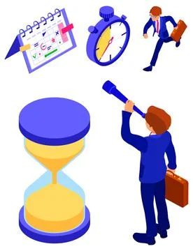 Planning schedule time management Stock Illustration
