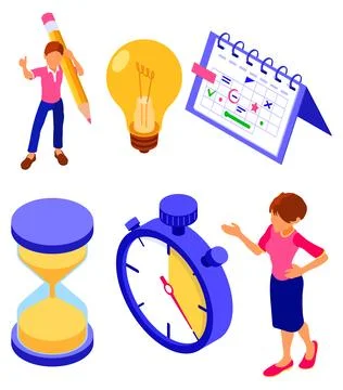 Planning schedule time management Illustrazione stock