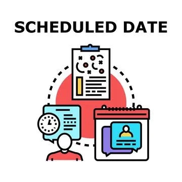 Planning, scheduling and organizing important dates for events Stock Illustration