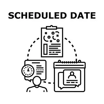 Planning, scheduling and organizing important dates for events Stock Illustration