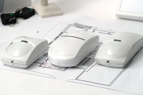 Planning security systems for home and office. Stockfoto's