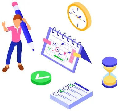 Planning shedule time management Stock-Illustration