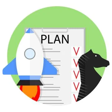 Planning start up Stock Illustration