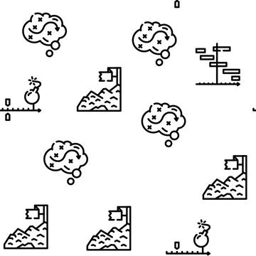 Planning Startup Project Strategy Vector Seamless Pattern 스톡 일러스트