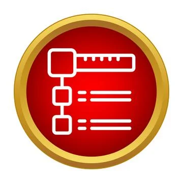 Planning steps process displaying hierarchy organization icon Stock Illustration