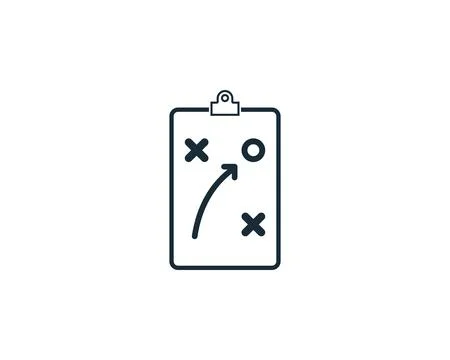 Planning Strategy Clipboard Icon Vector Logo Template Illustration Design Stock Illustration