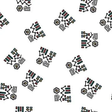 Planning strategy erp vector seamless pattern Stock Illustration