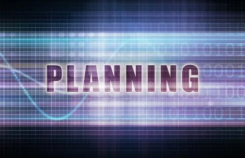 Planning on a Tech Business Chart Art Stock Illustration