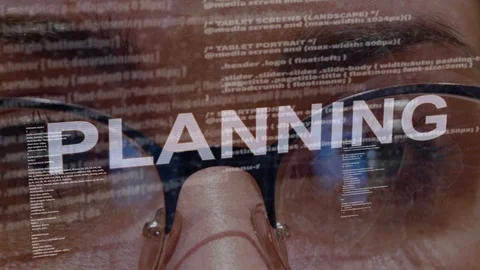 Planning text on female software developer Stock Footage 107660936