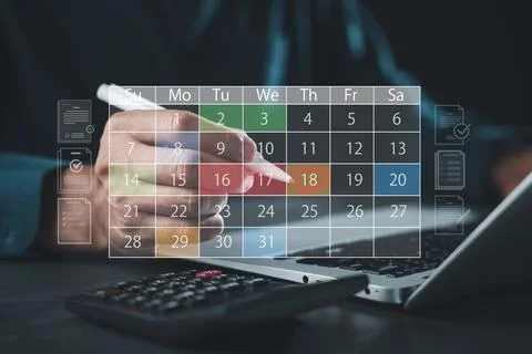 Planning time management concept with digital calendar and deadline, profes.. 写真素材