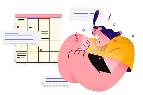 Planning, time management, schedule concept Stock Illustration