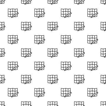 Planning travel route using a map and pencil seamless pattern Stockillustratie