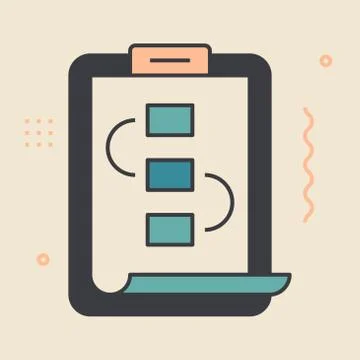 Planning. Unique and creative illustration. Flat design thin line style. Stock Illustration