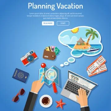 Planning Vacation Concept Stock Illustration