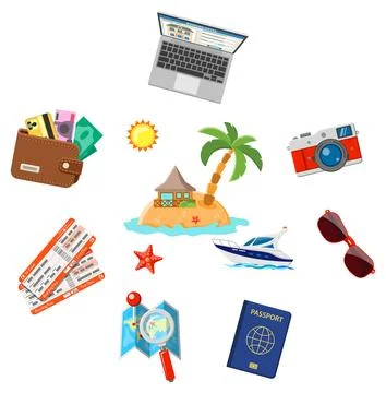 Planning Vacation Concept Stock Illustration