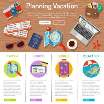 Planning Vacation infographics Stock Illustration