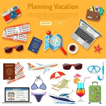Planning Vacation Infographics Stock Illustration