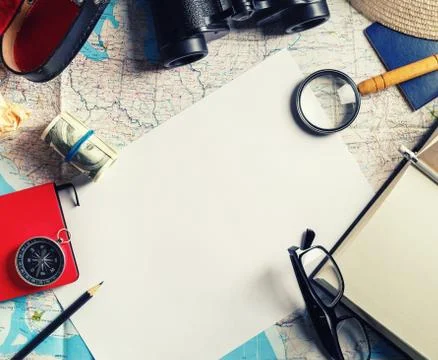 Planning vacation trip Stock Photos