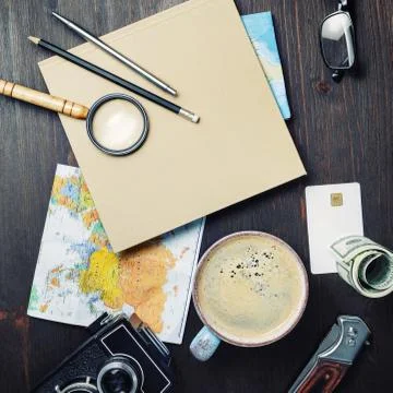 Planning vacation trip Stock Photos
