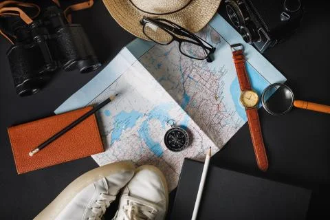 Planning vacation trip Stock Photos