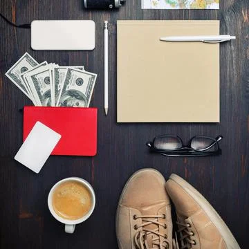 Planning vacation trip Stock Photos