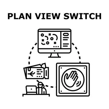 Planning view switching for strategic control process Stock Illustration