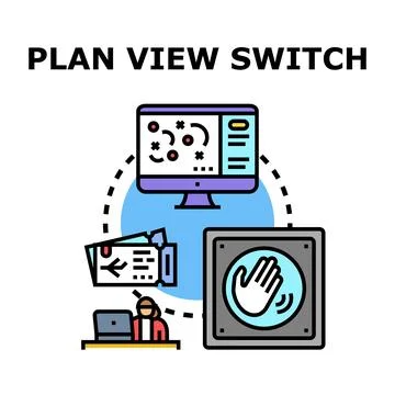 Planning view switching for strategic control process Stock Illustration