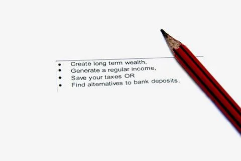 Planning Wealth Creation Stock Photos
