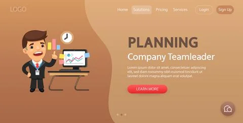 Planning Website Template Stock Illustration