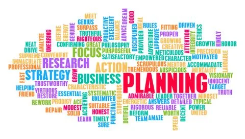 Planning Word Cloud Concept Stock Illustration