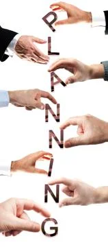 Planning word Stock Photos
