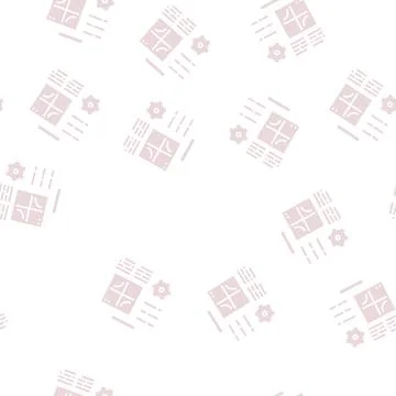 Planning work process glyph seamless pattern Stock Illustration