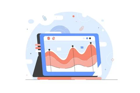 Planning work tasks, filling check list, making schedule using calendar Stock Illustration