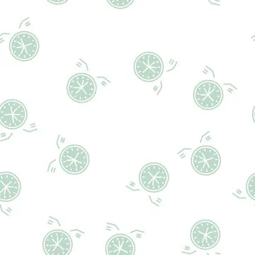 Planning work time glyph seamless pattern Stock Illustration