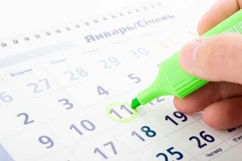 Planning of work time Stock Photos