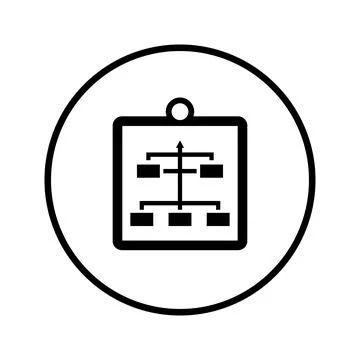 Planning, workflow, project plan icon. Black vector Illustration. Illustrazione stock